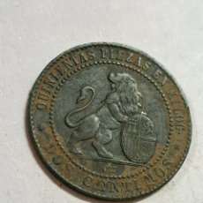 Monedas de España: 2 CÉNTIMOS DEL GOBIERNO PROVISIONAL AÑO 1870 APENAS CIRCULADA