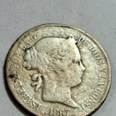 Monedas de España: 40 CÉNTIMOS DE ESCUDO ISABEL II AÑO 1867