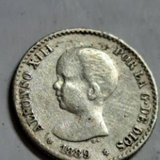 Monedas de España: 50 CÉNTIMOS DE PLATA REINADO DE ALFONSO XIII AÑO 1889 ESTRELLAS PERFECTAS