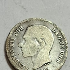 Monedas de España: 50 CÉNTIMOS DE PLATA REINADO DE ALFONSO XII AÑO 1881 ESTRELLAS VISIBLES