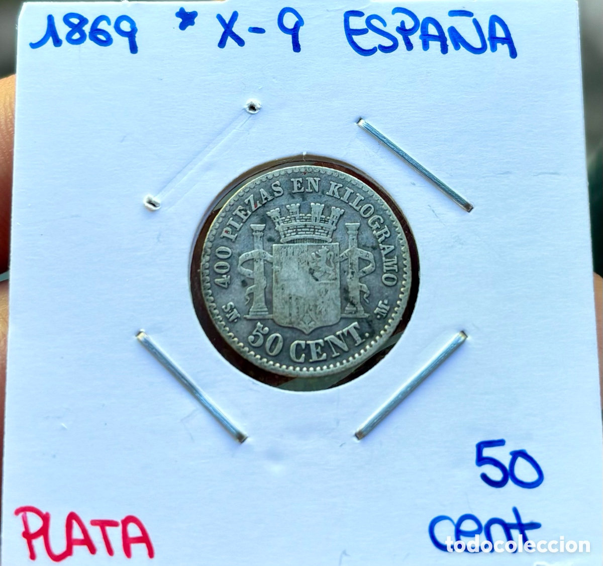 Monedas de Espa&ntilde;a: Moneda PLATA 50 Centimos 1869 *(X-9) Espa&ntilde;a - Foto 6