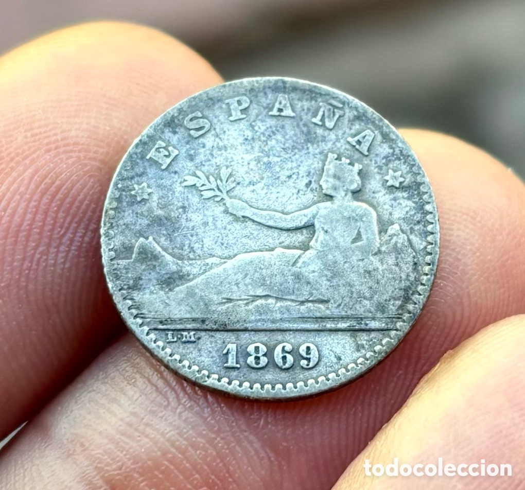Monedas de Espa&ntilde;a: Moneda PLATA 50 Centimos 1869 *(X-9) Espa&ntilde;a - Foto 1