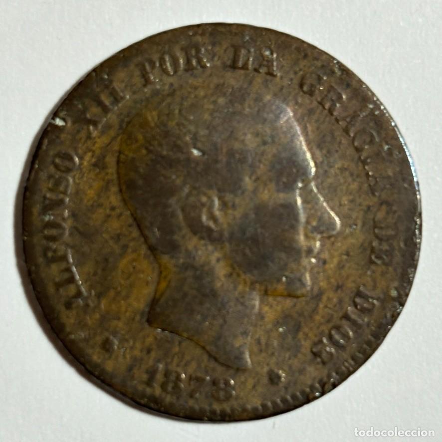 Monedas de Espa&ntilde;a: ALFONSO XII MONEDA 10 CENTIMOS ACU&Ntilde;AD 1878 - Foto 1
