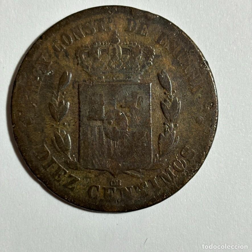 Monedas de Espa&ntilde;a: ALFONSO XII MONEDA 10 CENTIMOS ACU&Ntilde;AD 1878 - Foto 2