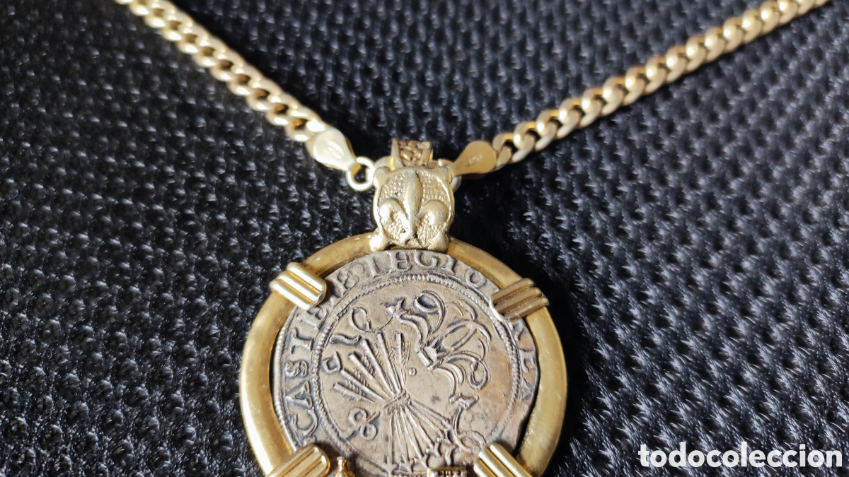 Monedas de Espa&ntilde;a: 4 reales reyes cat&oacute;licos con engarce - Foto 5