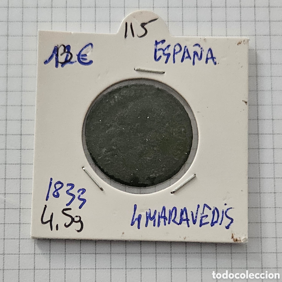 Monedas de Espa&ntilde;a: MONEDA DE ESPA&Ntilde;A 1833 &rdquo;4 MARAVEDIS&rdquo; - Foto 1
