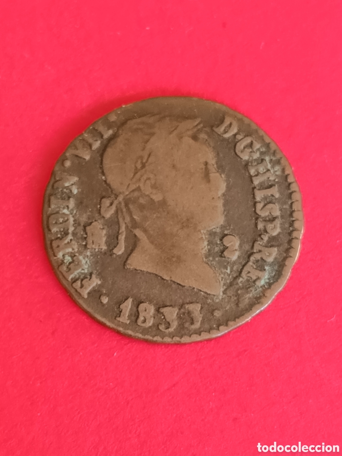 Monedas de Espa&ntilde;a: FERNANDO VII. 2 MARAVED&Iacute;S DE 1833. SEGOVIA. - Foto 1