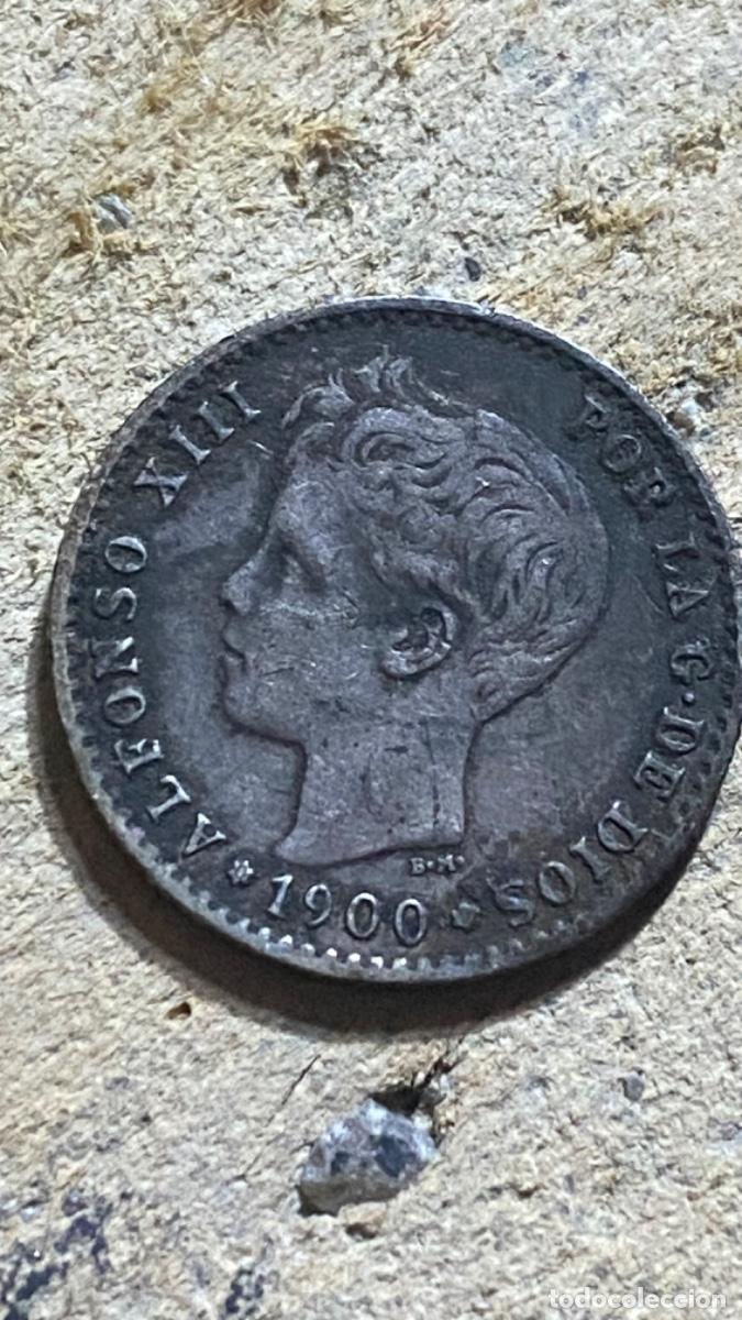 Monedas de Espa&ntilde;a: Moneda 50 c&eacute;ntimos plata alfonso XIII 1900 v - Foto 1