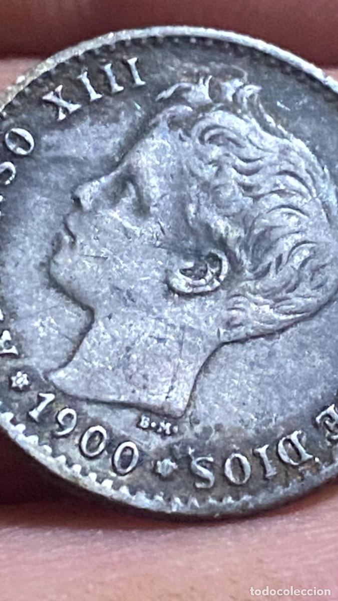 Monedas de Espa&ntilde;a: Moneda 50 c&eacute;ntimos plata alfonso XIII 1900 v - Foto 2