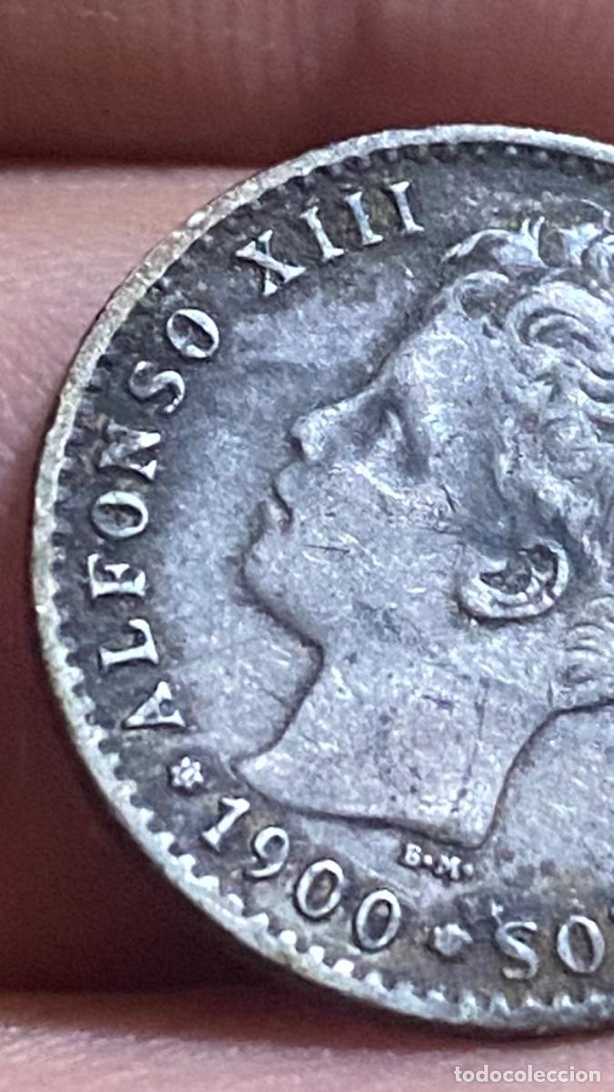 Monedas de Espa&ntilde;a: Moneda 50 c&eacute;ntimos plata alfonso XIII 1900 v - Foto 3