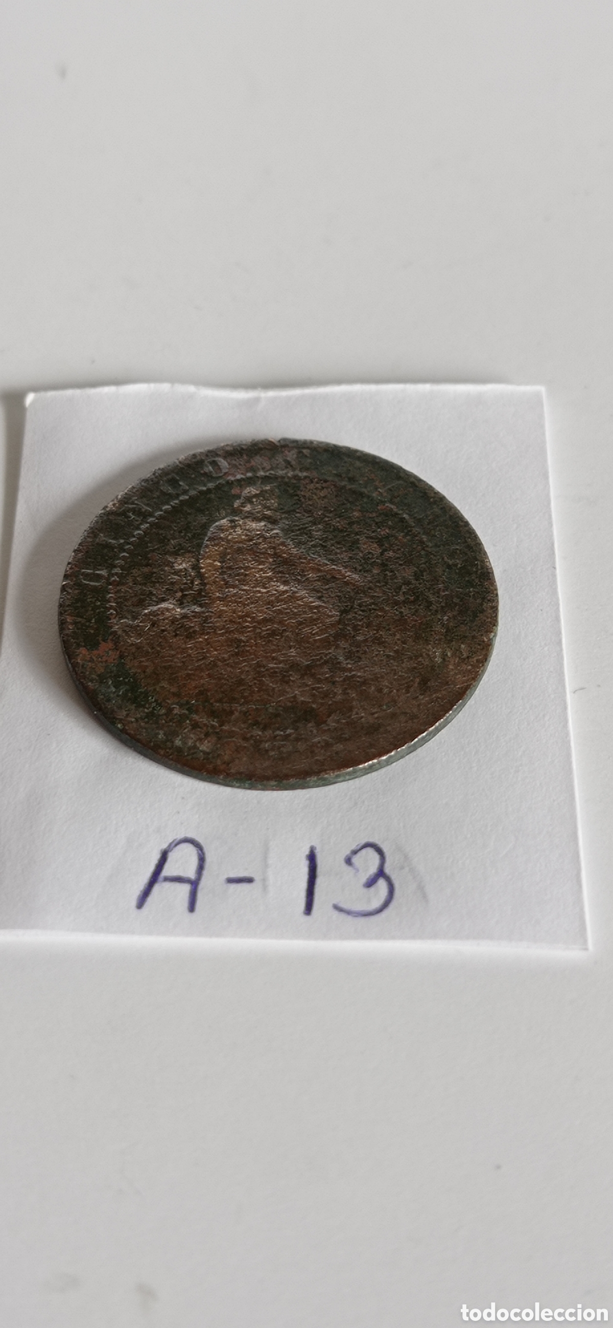 Monedas de Espa&ntilde;a: MONEDA DE 5 CENTIMOS / DE ESPA&Ntilde;A - 1870 / DE COBRE - Foto 2