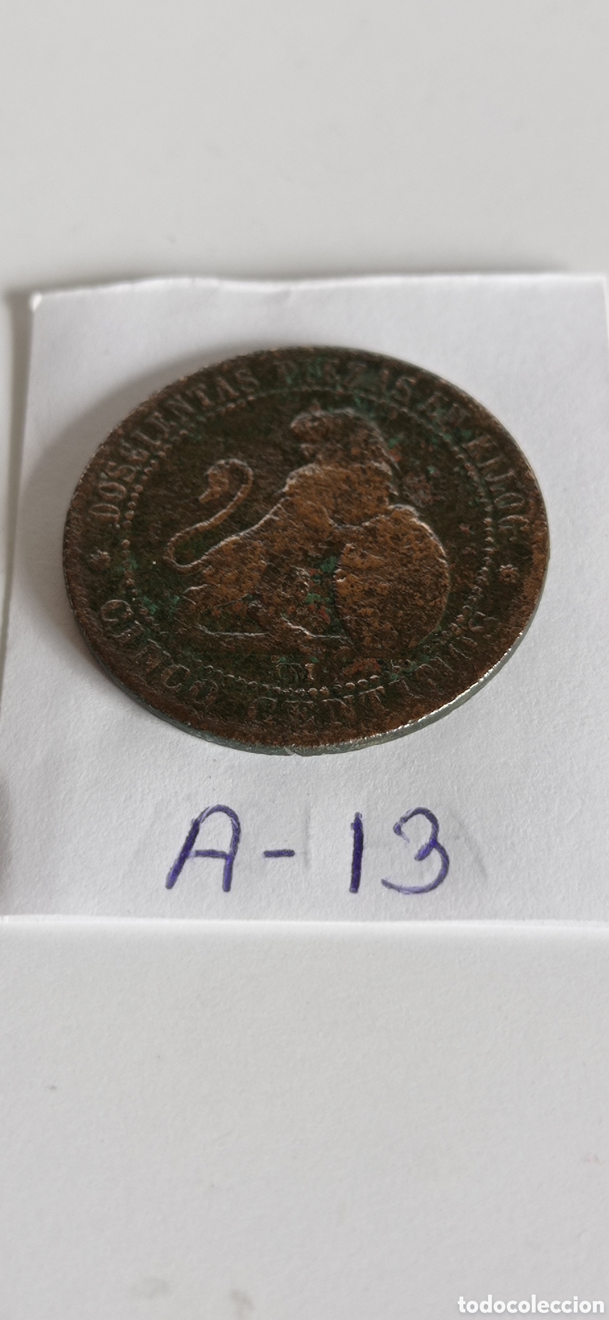 Monedas de Espa&ntilde;a: MONEDA DE 5 CENTIMOS / DE ESPA&Ntilde;A - 1870 / DE COBRE - Foto 1