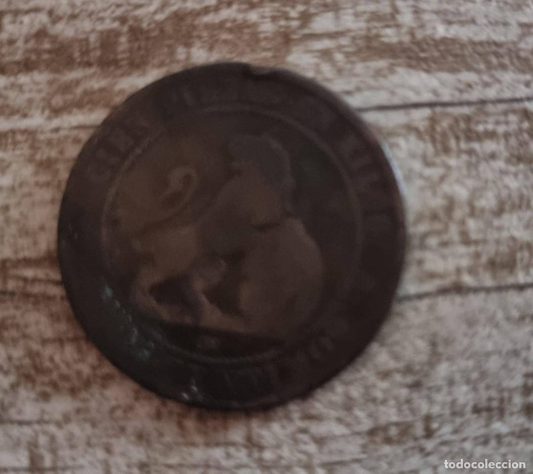 Monedas de Espa&ntilde;a: ESPA&Ntilde;A 1870 10 c&eacute;ntimos Monedas de cobre - Foto 2