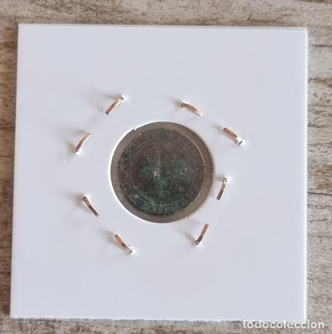 Monedas de Espa&ntilde;a: ESPA&Ntilde;A 1870 - 1 CENTIMOS - Moneda Encartonada - Foto 2