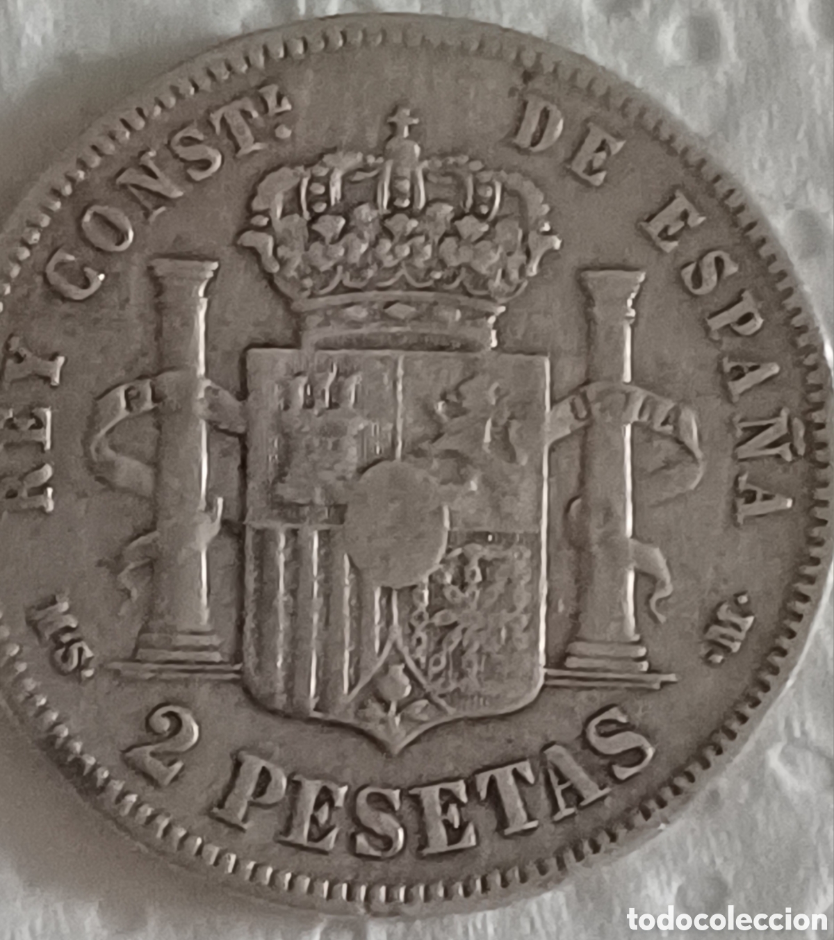 Monedas de Espa&ntilde;a: Moneda plata 2 pesetas 1882 Espa&ntilde;a - Foto 2