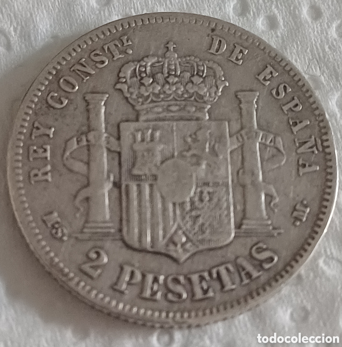 Monedas de Espa&ntilde;a: Moneda plata 2 pesetas 1882 Espa&ntilde;a - Foto 4