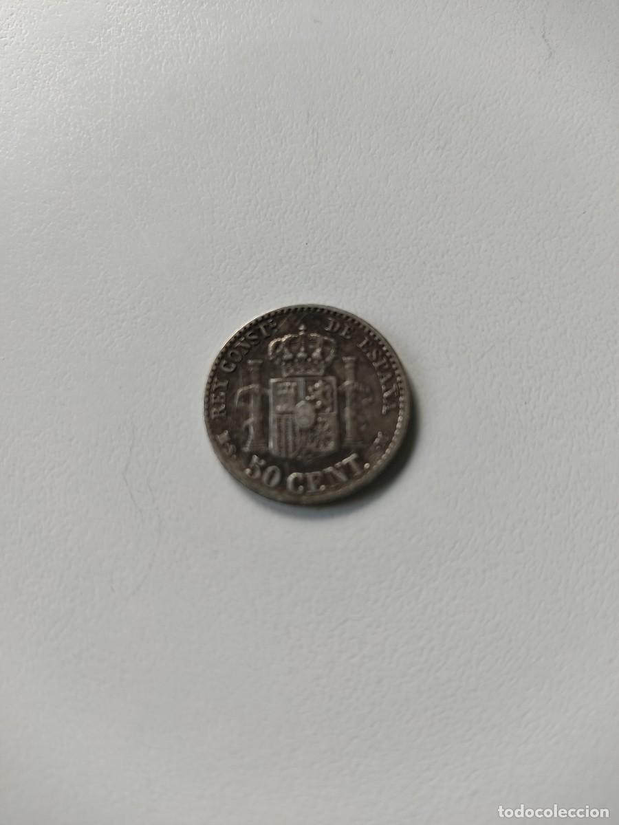 Monedas de Espa&ntilde;a: 50 C&Eacute;NTIMOS 1880 ALFONSO XII - Foto 2