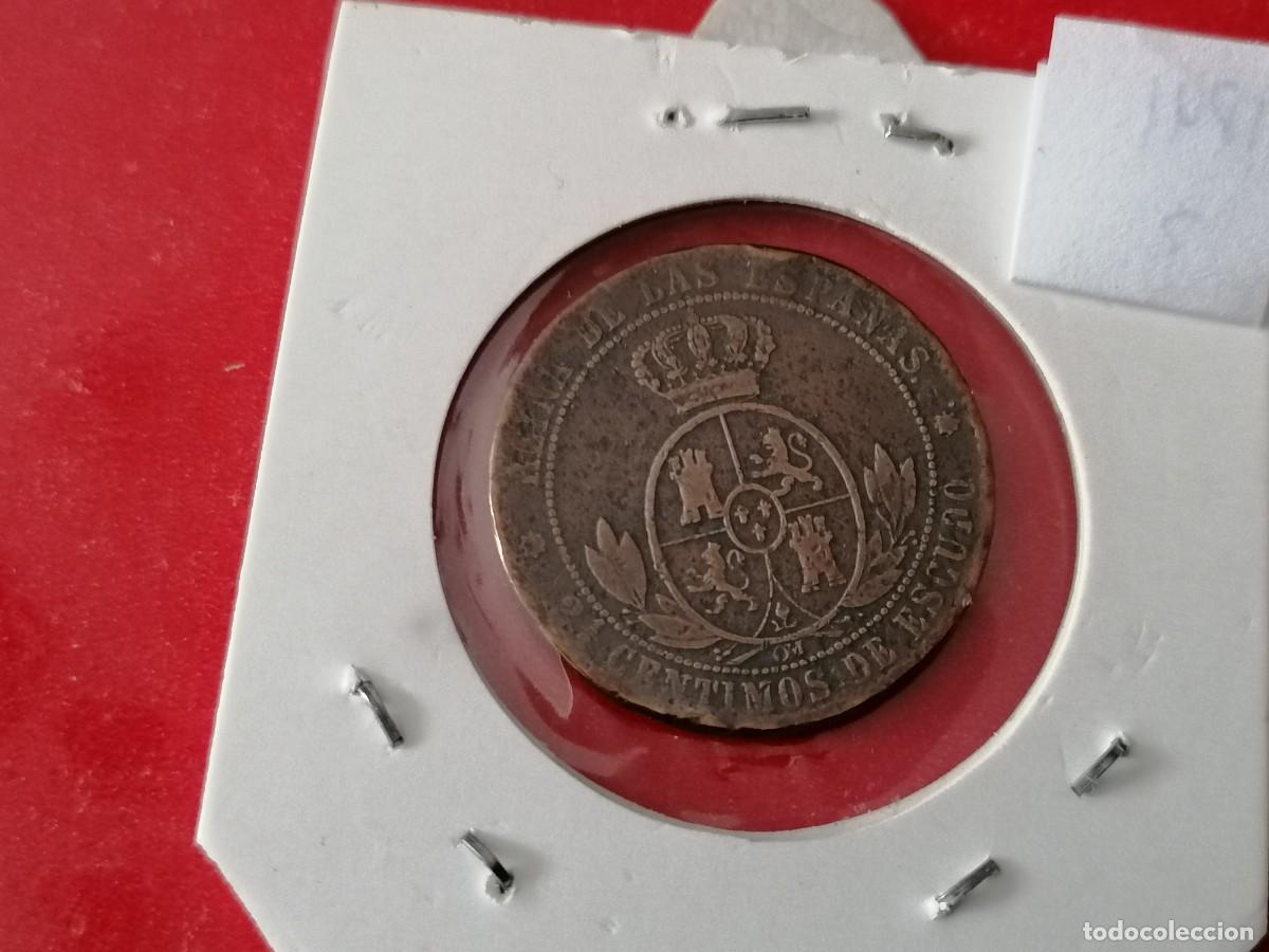 Monedas de Espa&ntilde;a: cobre, moneda 2,5 cent 1868, , Espa&ntilde;a, Barcelona, BC+ - Foto 2