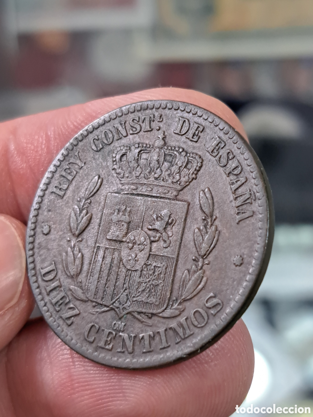 Monedas de Espa&ntilde;a: EXCELENTE MONEDA DE 10 C&Eacute;NTIMOS DE ALFONSO XII DE 1878 - Foto 2