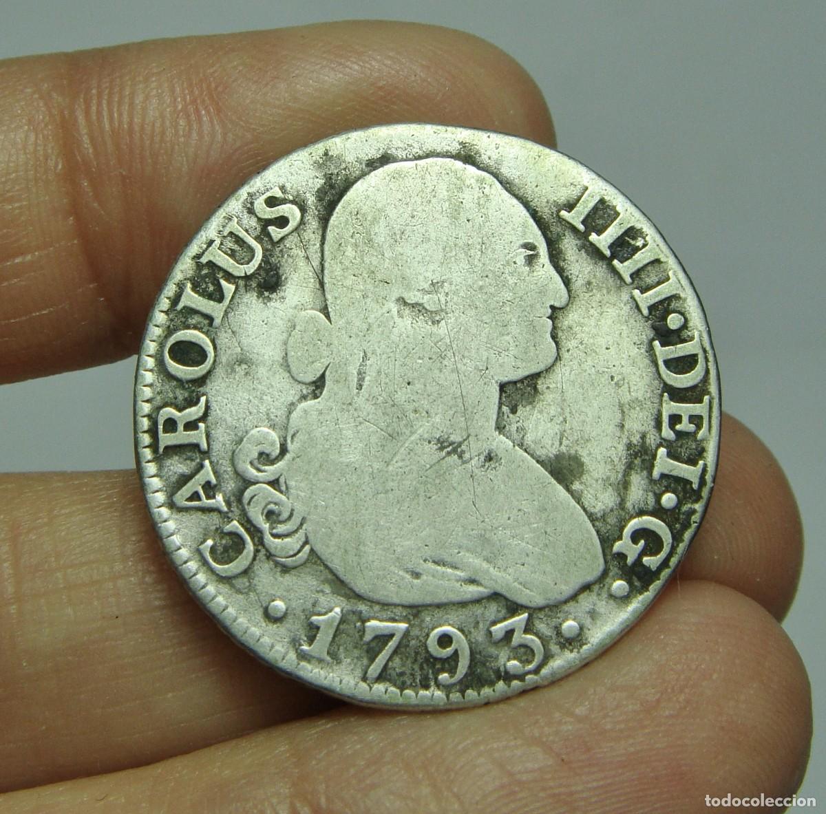 Monedas de Espa&ntilde;a: 2 Reales. Plata. Madrid - MF - 1793 - Foto 2