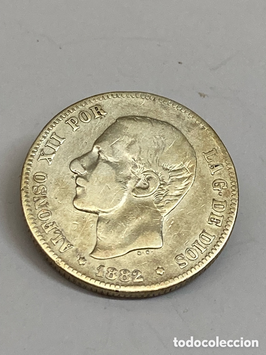 Monedas de Espa&ntilde;a: Moneda de plata 2 pesetas 1882 V27 - Foto 2