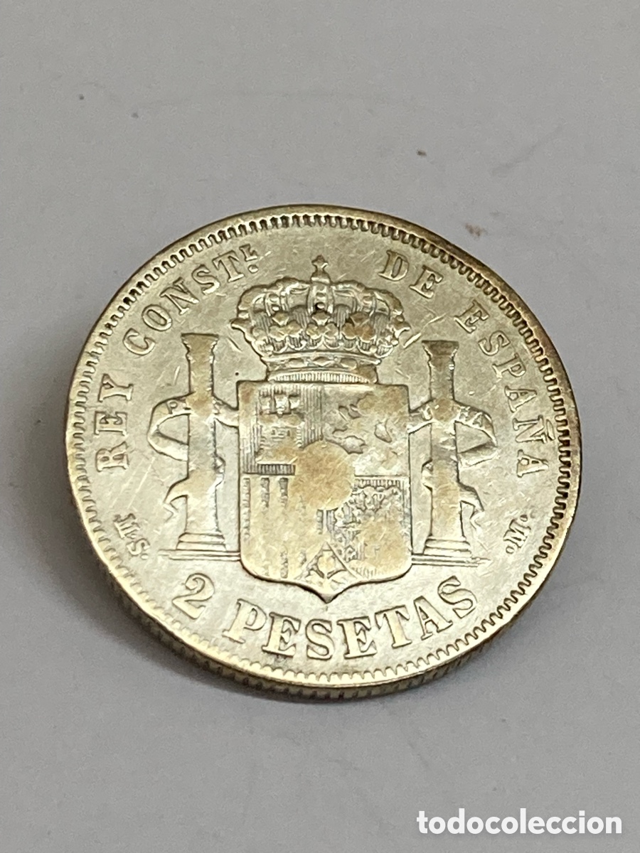 Monedas de Espa&ntilde;a: Moneda de plata 2 pesetas 1882 V27 - Foto 1