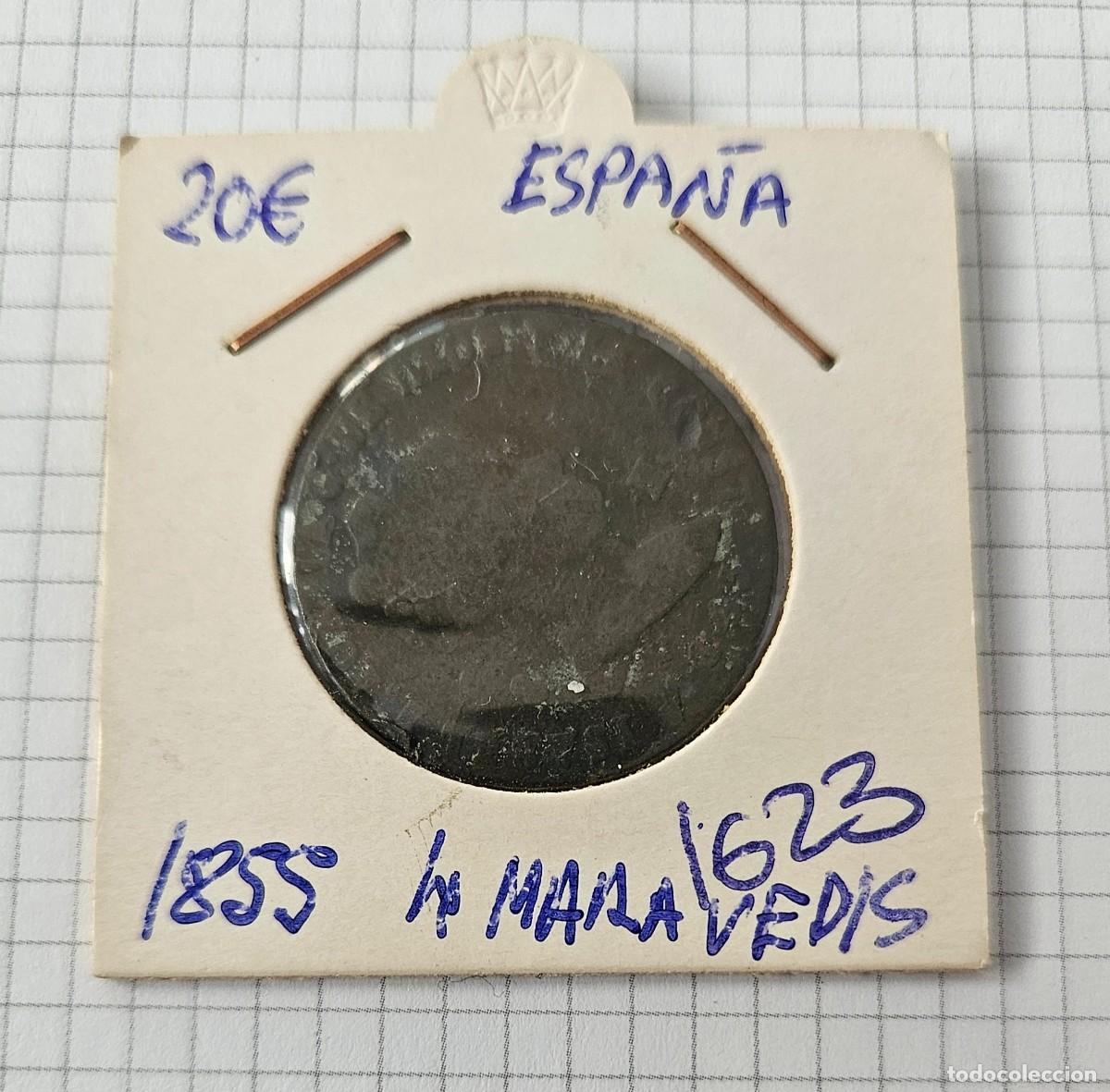 Monedas de Espa&ntilde;a: MONEDA DE ESPA&Ntilde;A 1855 &rdquo;4 MARAVEDIS&rdquo; - Foto 1