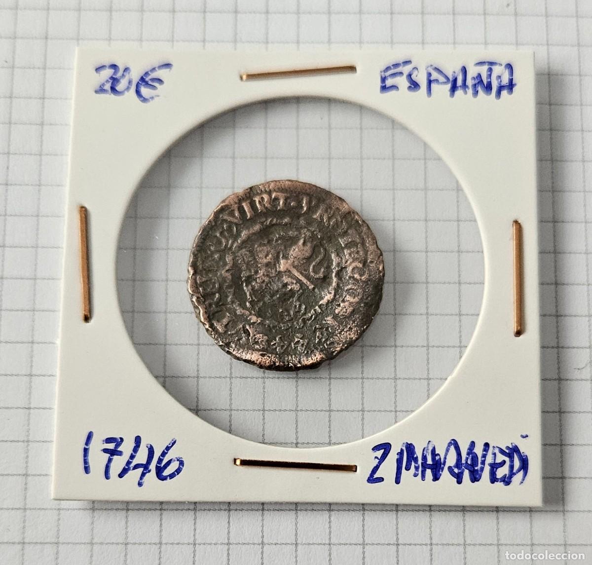 Monedas de Espa&ntilde;a: MONEDA DE ESPA&Ntilde;A 1746 &rdquo;2 MARAVEDIS&rdquo; - Foto 1