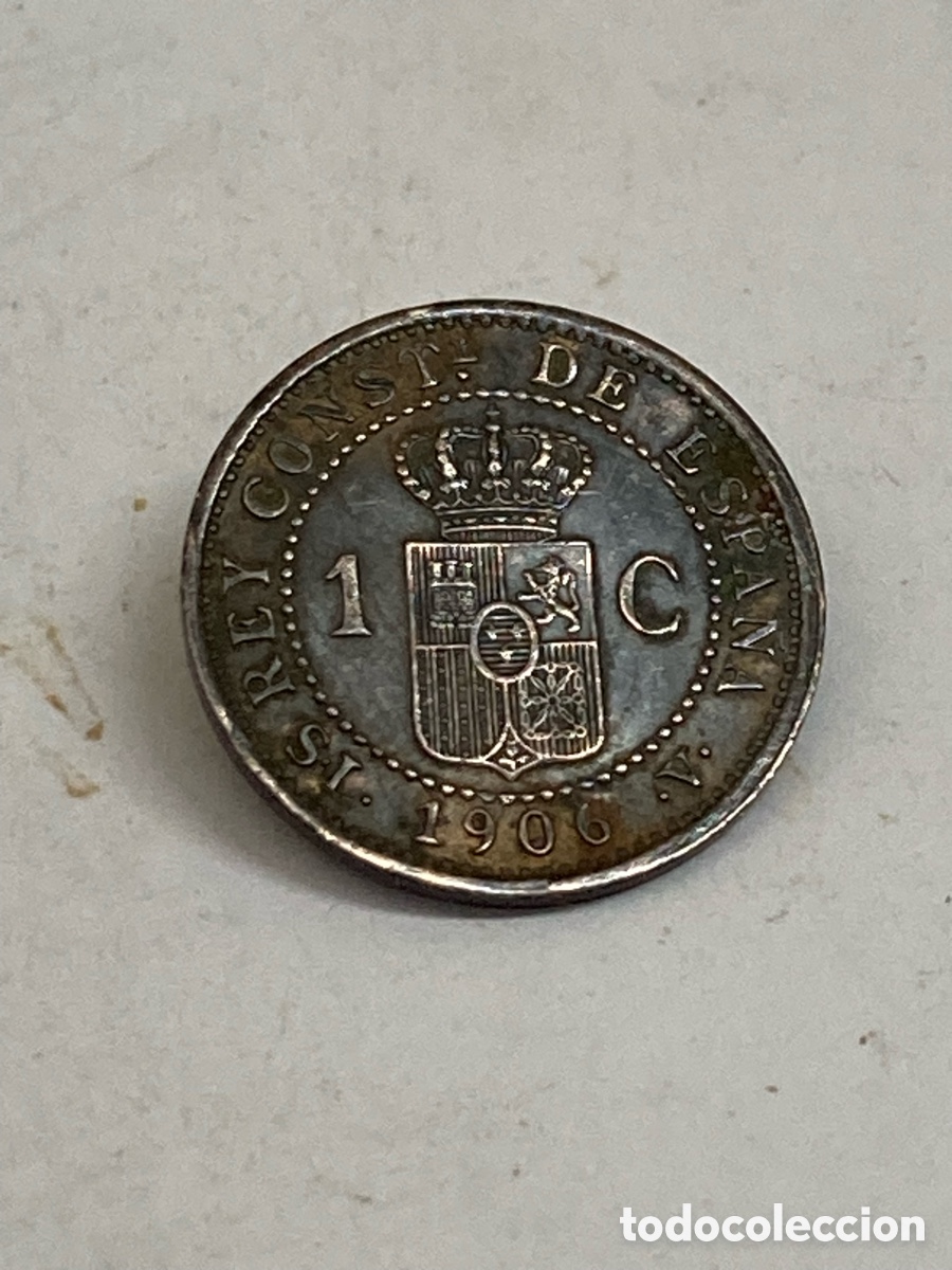 Monedas de Espa&ntilde;a: Moneda de 1 C&eacute;ntimos 1906 L59 - Foto 1