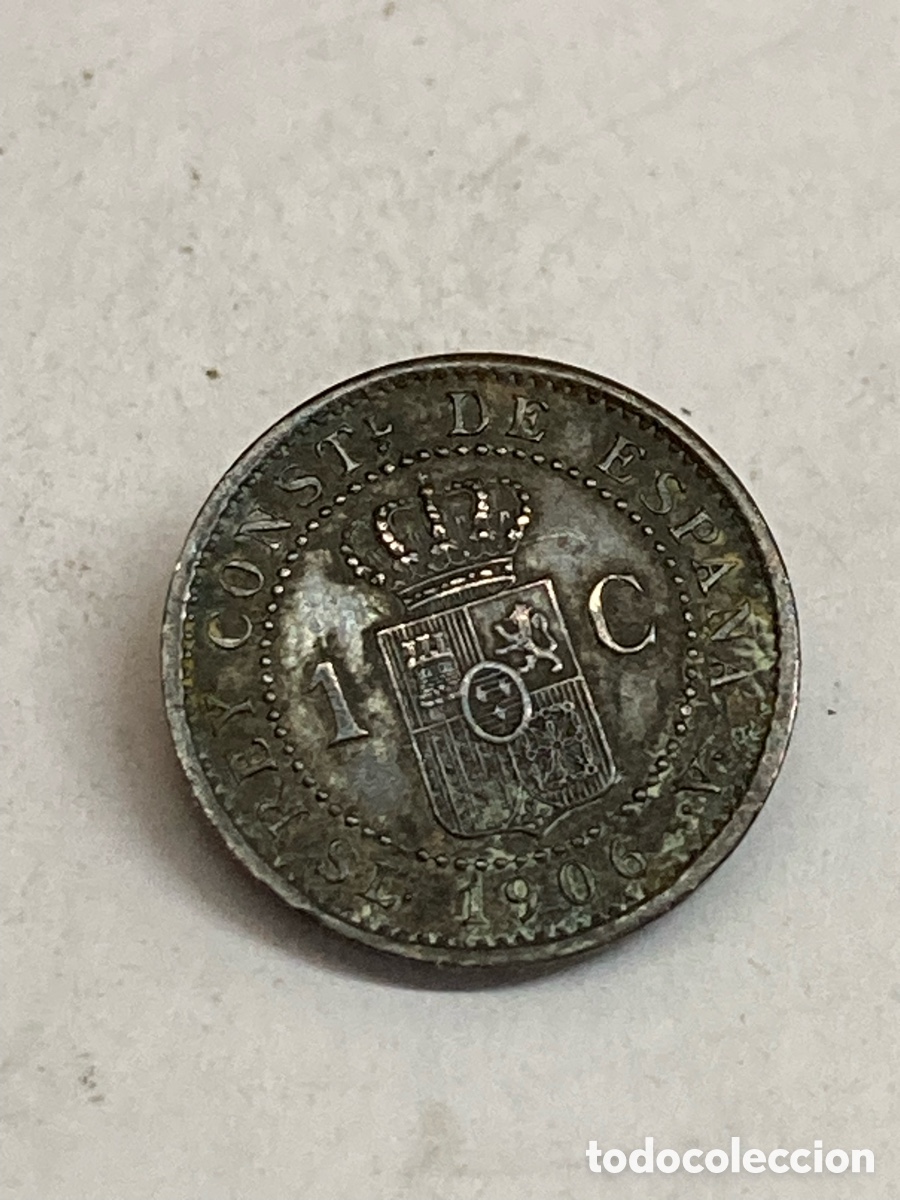Monedas de Espa&ntilde;a: Moneda de 1 c&eacute;ntimos 1906 L59 - Foto 1