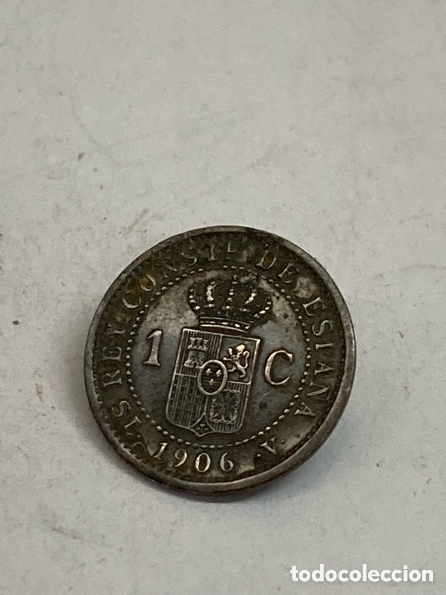 Monedas de Espa&ntilde;a: Moneda de 1 c&eacute;ntimo 1906 L59 - Foto 1