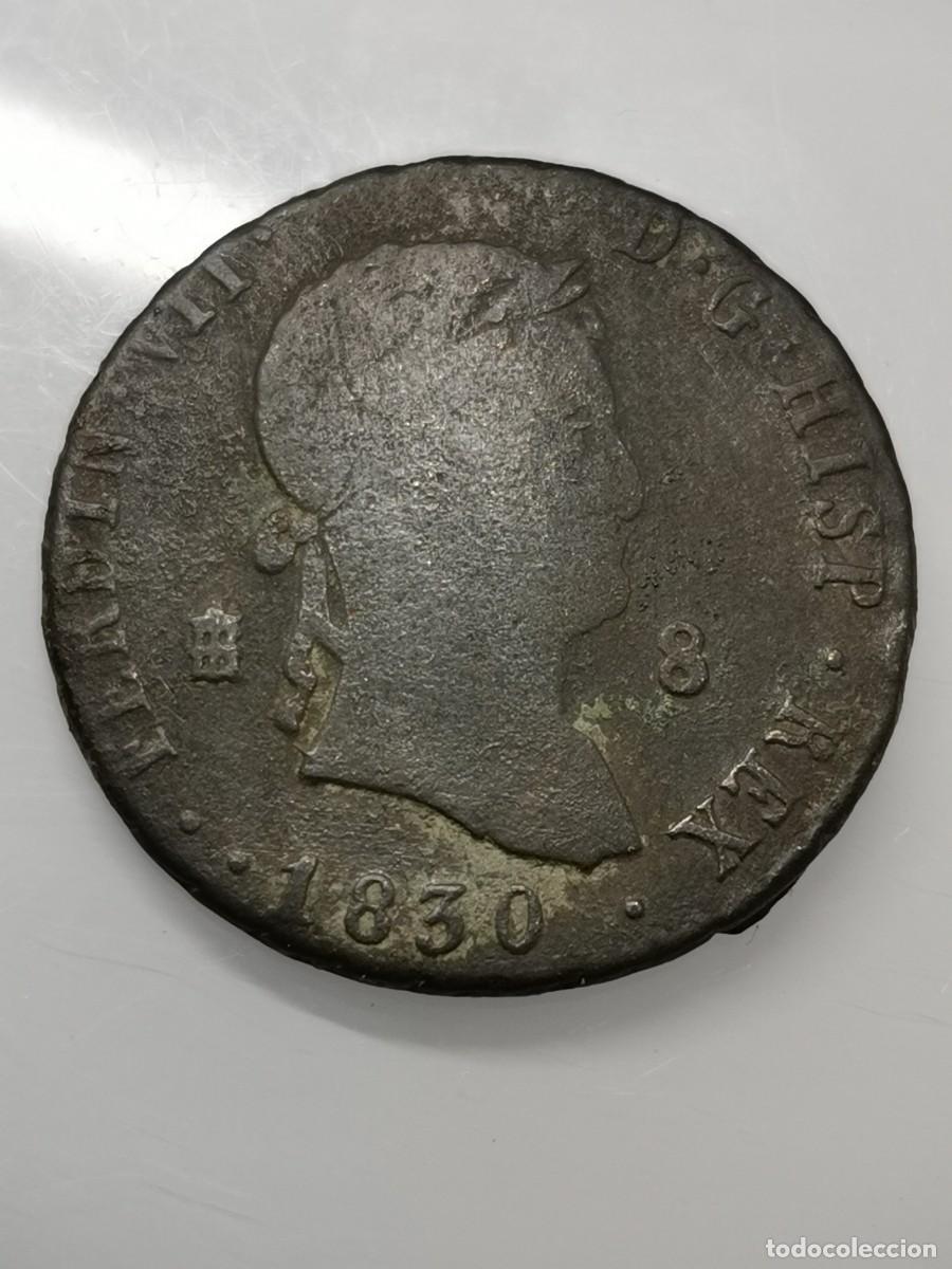 Monedas de Espa&ntilde;a: Fernando VII 8 Maraved&iacute;s 1830 Ceca de Segovia. - Foto 5
