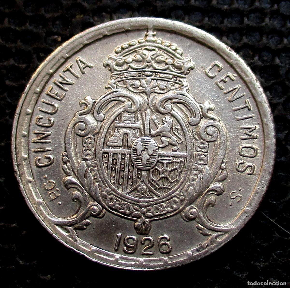 Monedas de Espa&ntilde;a: 50 CENTIMOS 1926 Alfonso XIII -PLATA- REF. 901 - Foto 2