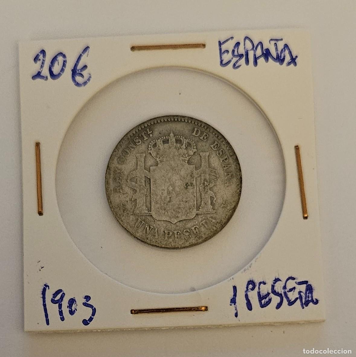 Monedas de Espa&ntilde;a: MONEDA DE ESPA&Ntilde;A 1903 &rdquo;1 PESETA&rdquo; PLATA - Foto 1