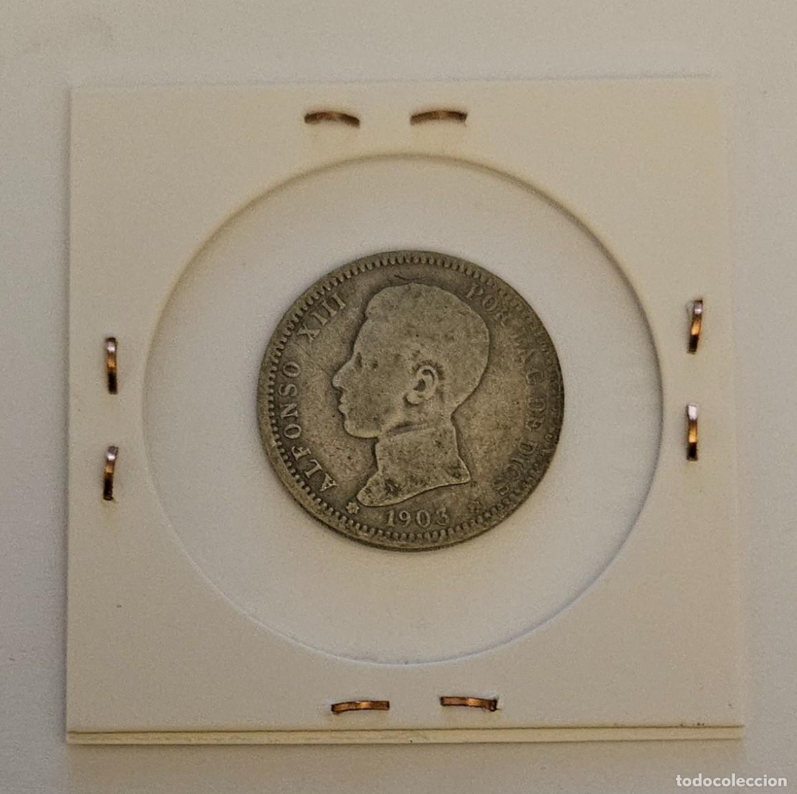 Monedas de Espa&ntilde;a: MONEDA DE ESPA&Ntilde;A 1903 &rdquo;1 PESETA&rdquo; PLATA - Foto 2