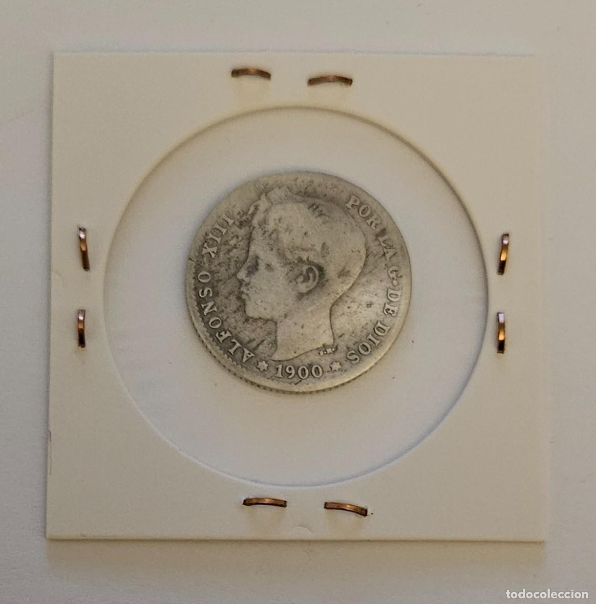 Monedas de Espa&ntilde;a: MONEDA DE ESPA&Ntilde;A 1900 &rdquo;1 PESETA&rdquo; PLATA - Foto 2