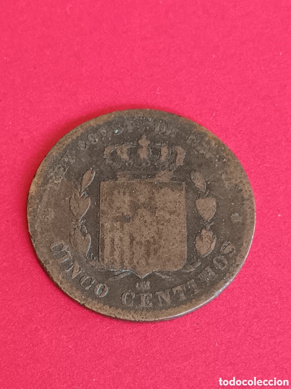 Monedas de Espa&ntilde;a: ALFONSO XII. 5 C&Eacute;NTIMOS DE 1879. - Foto 2
