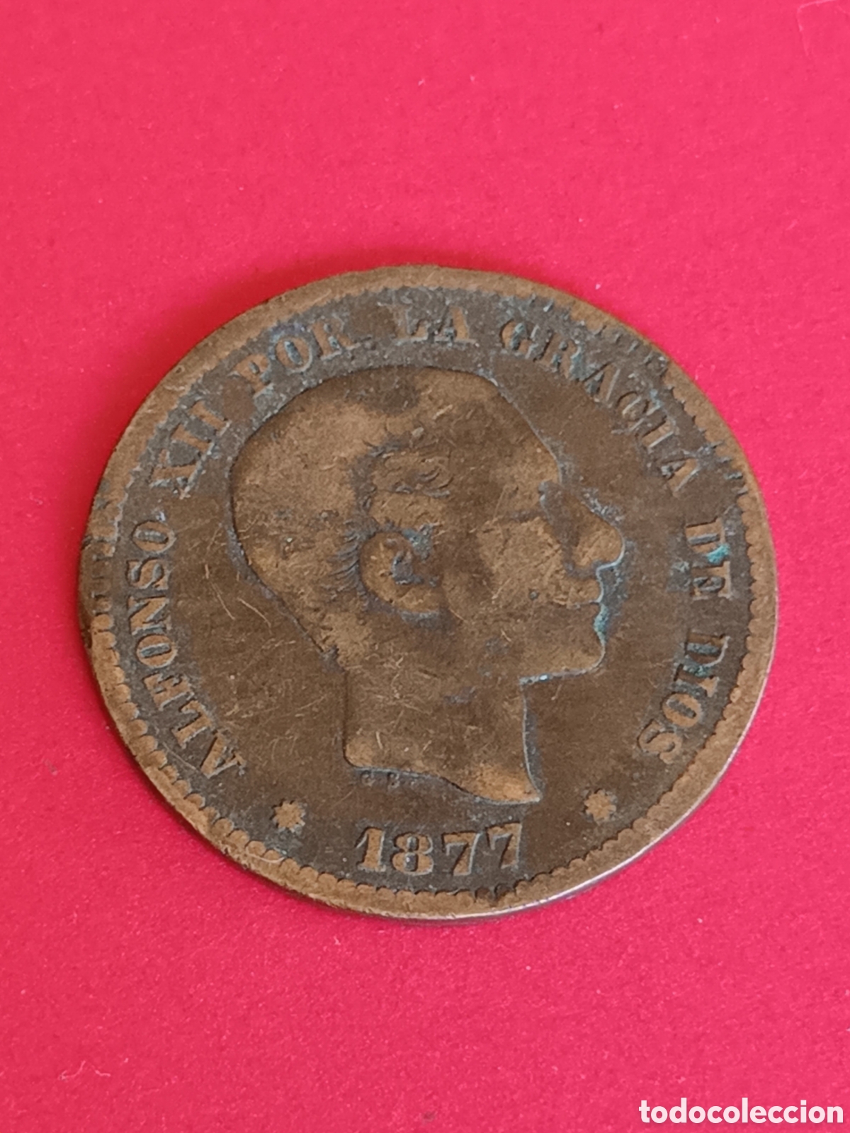 Monedas de Espa&ntilde;a: ALFONSO XII. 5 C&Eacute;NTIMOS DE 1877. - Foto 1