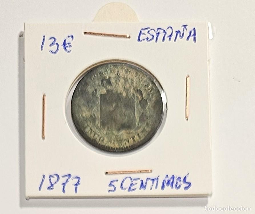 Monedas de Espa&ntilde;a: MONEDA DE ESPA&Ntilde;A 1877 &rdquo;5 CENTIMOS&rdquo; - Foto 1