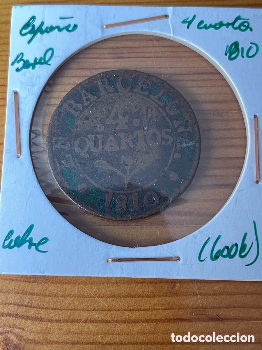 Monedas de Espa&ntilde;a: Moneda de 4 cuartos de 1810 - Foto 1