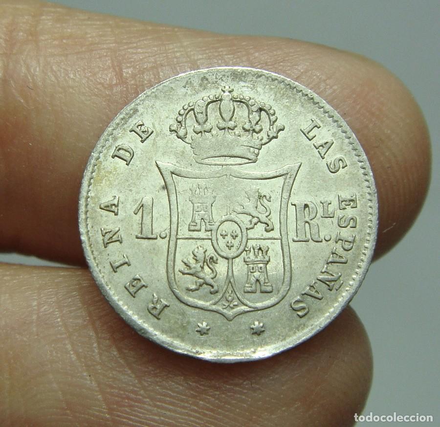 Monedas de Espa&ntilde;a: 1 Real. Plata. Isabel II. Madrid - 1852. EBC+++ - Foto 2