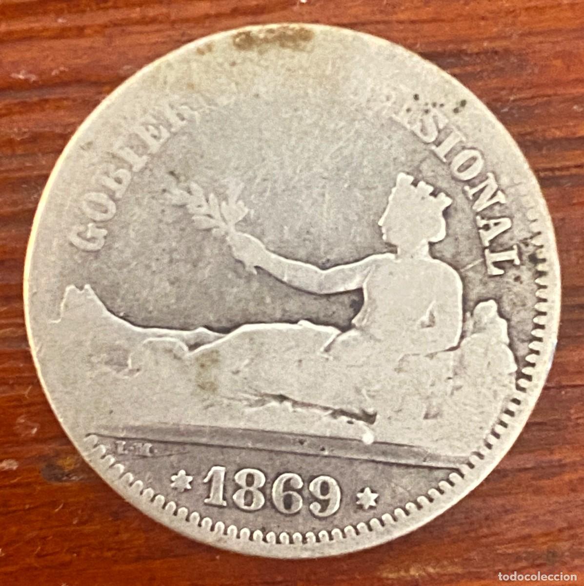 Monedas de Espa&ntilde;a: Moneda Espa&ntilde;a 1870 1 Peseta de plata - Foto 1