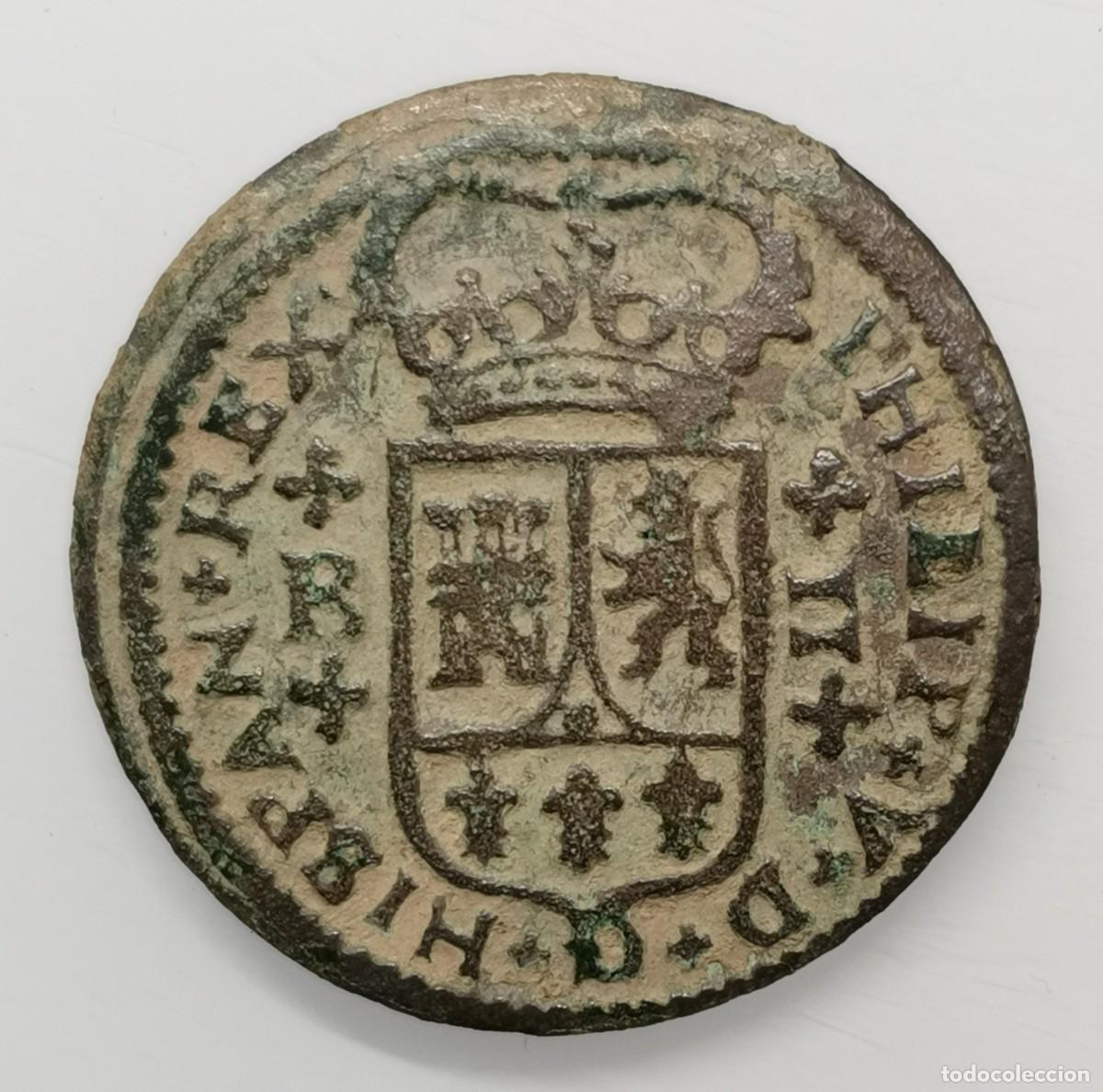 Monedas de Espa&ntilde;a: Felipe V - 2 Maraved&iacute;s 1720 Ceca de Barcelona. - Foto 1