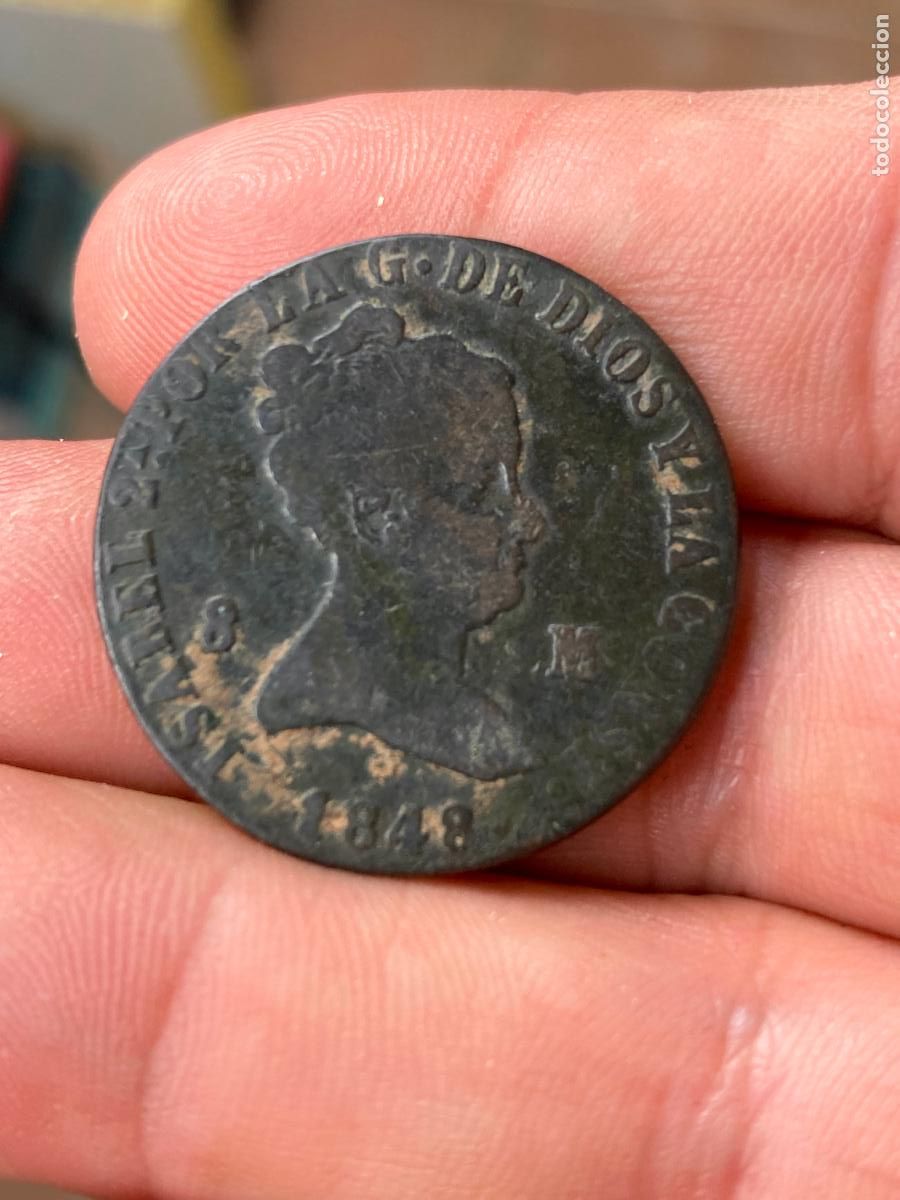 Monedas de Espa&ntilde;a: 8 MARAVEDIS ISABEL II 1848 JUBIA - Foto 1