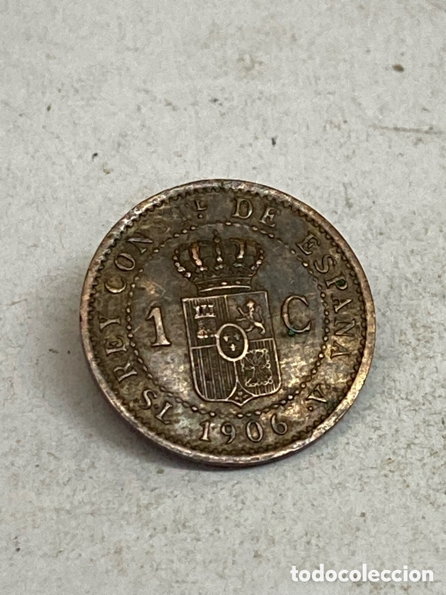 Monedas de Espa&ntilde;a: Moneda 1 c&eacute;ntimo 1906 X36 - Foto 1