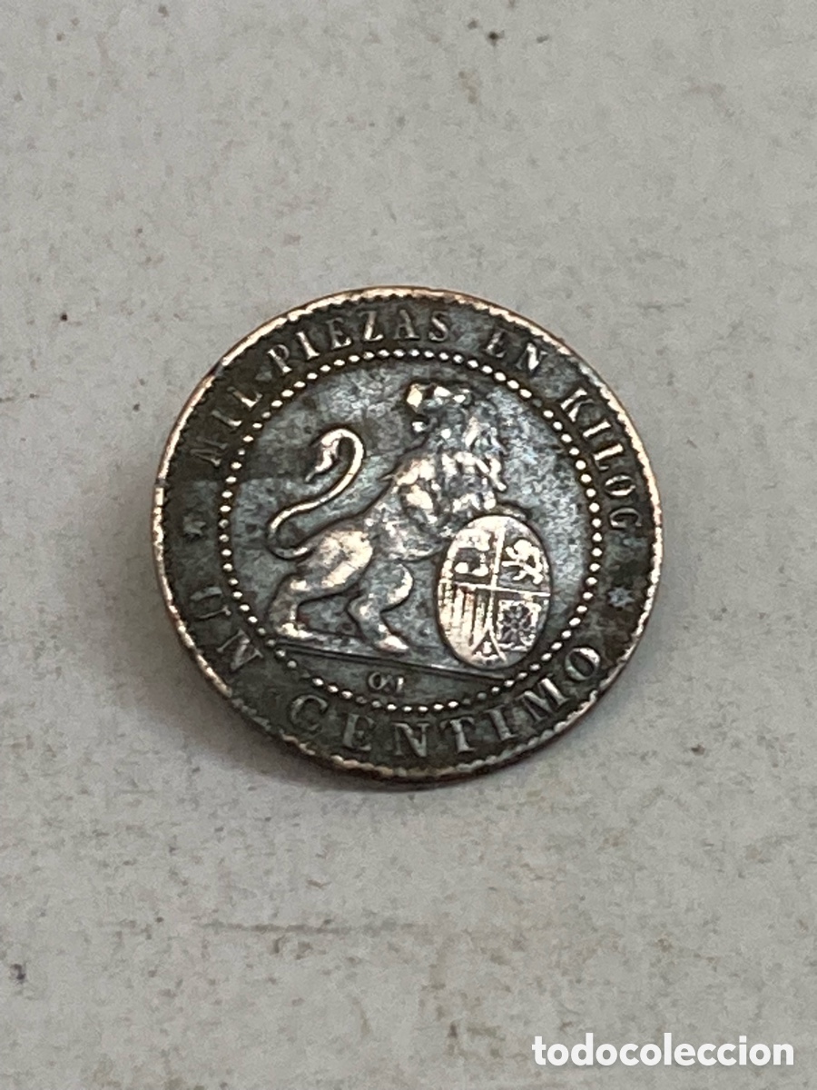 Monedas de Espa&ntilde;a: Moneda 1 c&eacute;ntimo 1870 J53 - Foto 2