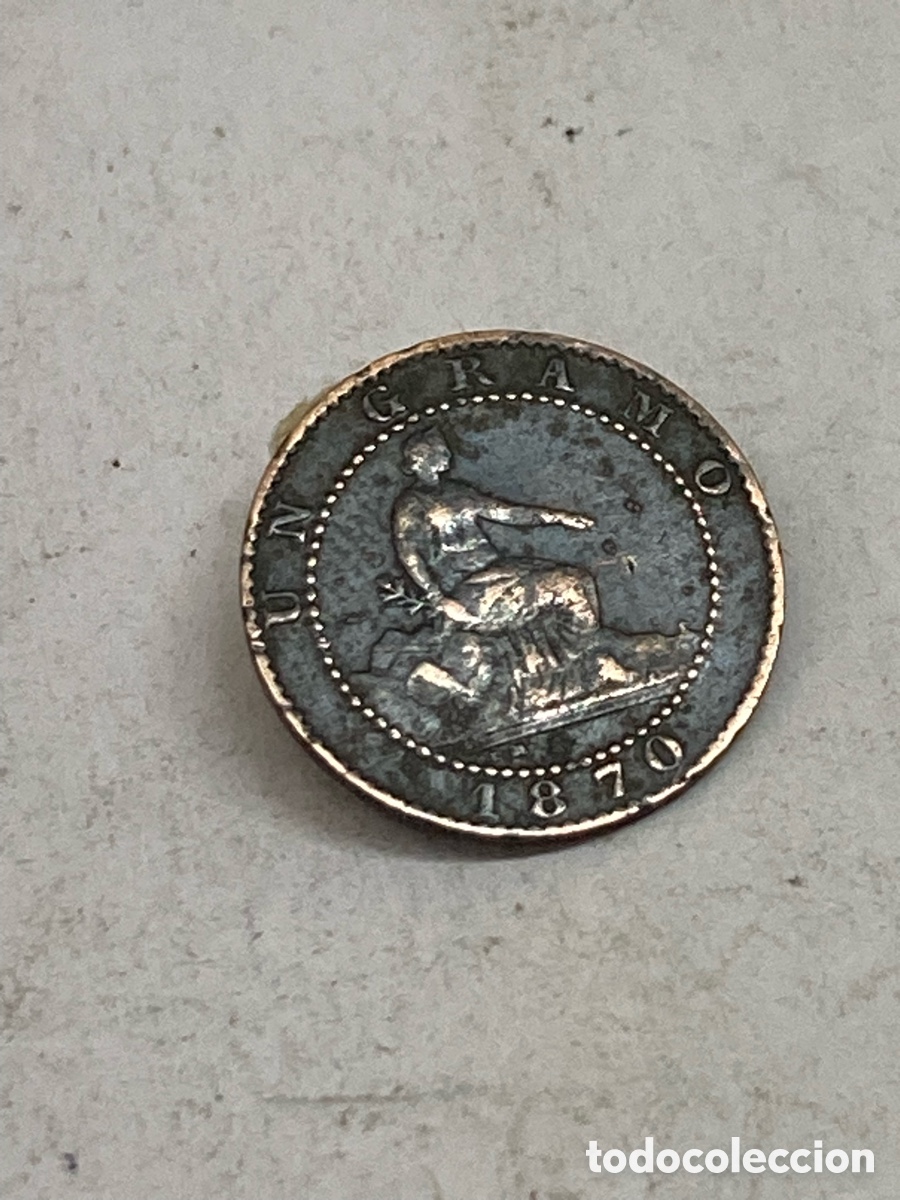Monedas de Espa&ntilde;a: Moneda 1 c&eacute;ntimo 1870 J53 - Foto 1