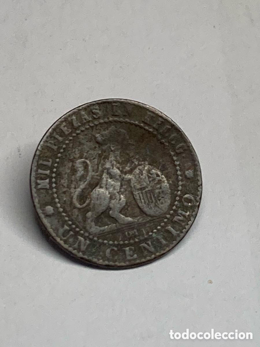 Monedas de Espa&ntilde;a: Moneda 1 c&eacute;ntimo 1870 V28 - Foto 2