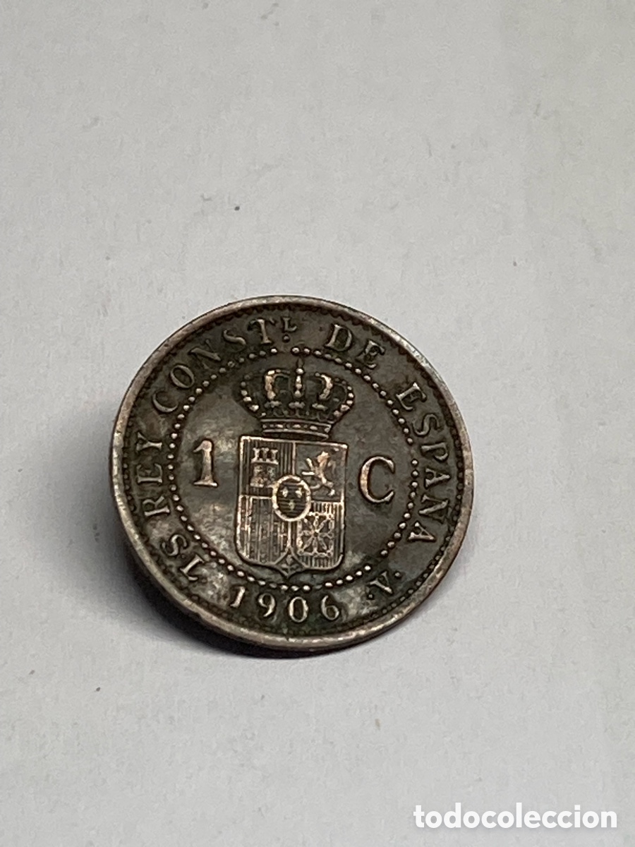 Monedas de Espa&ntilde;a: Moneda 1 c&eacute;ntimo 1906 V28 - Foto 1