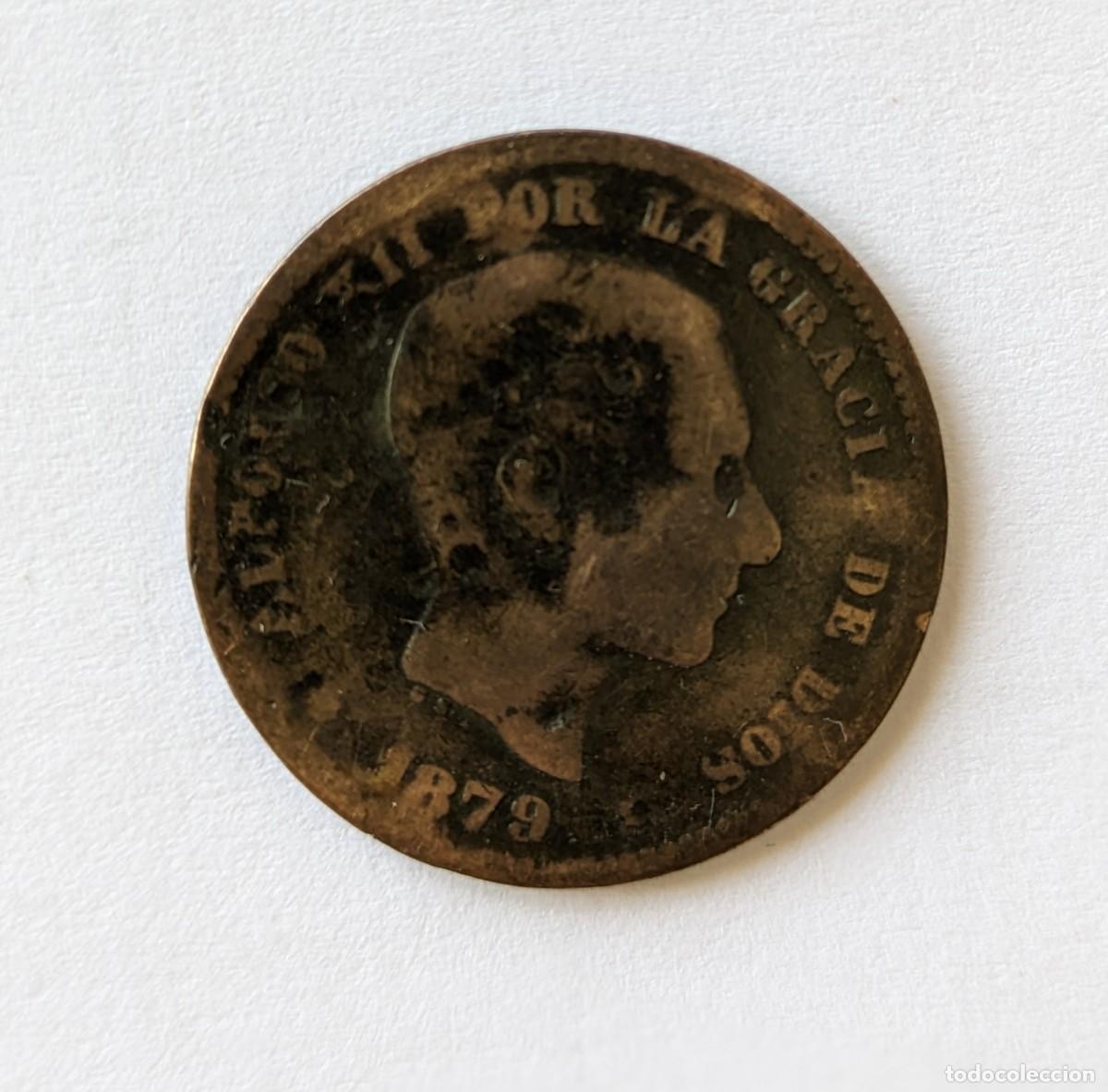 Monedas de Espa&ntilde;a: Moneda 5 c&eacute;ntimos Alfonso XII 1879 - Foto 1